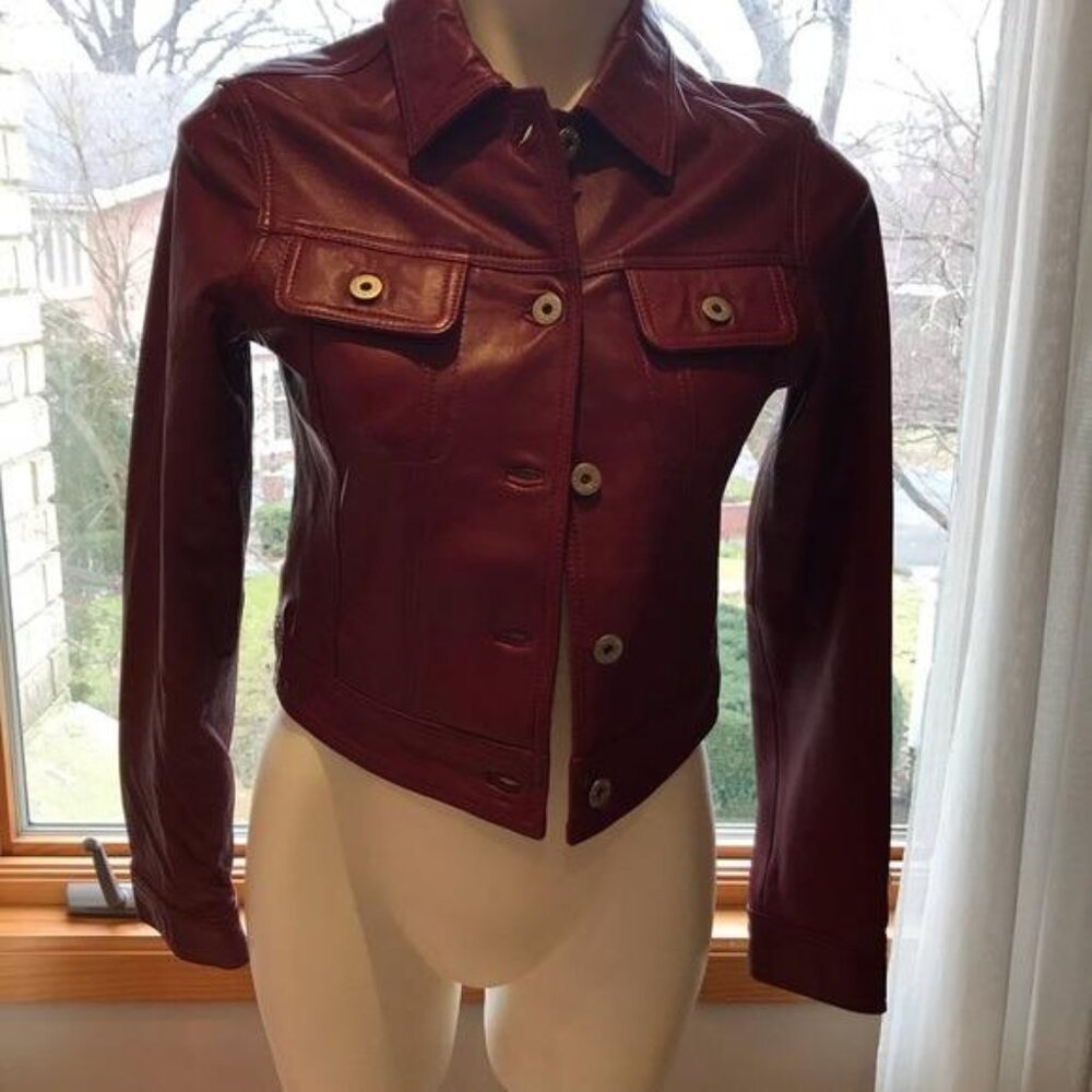Red leather jacket. NEW